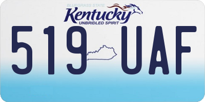 KY license plate 519UAF