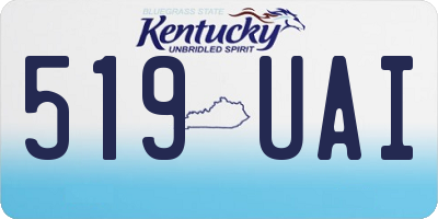 KY license plate 519UAI