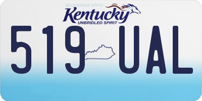 KY license plate 519UAL