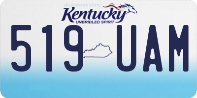 KY license plate 519UAM