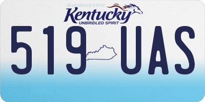 KY license plate 519UAS