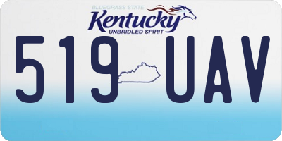 KY license plate 519UAV