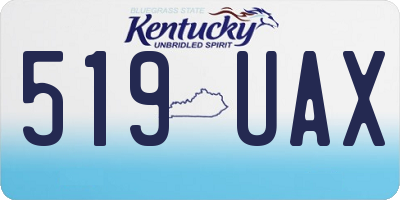 KY license plate 519UAX