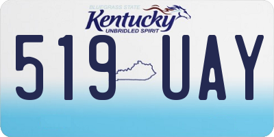 KY license plate 519UAY