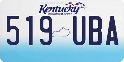 KY license plate 519UBA