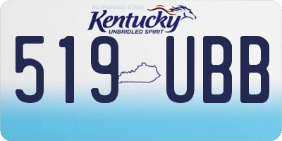 KY license plate 519UBB