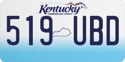 KY license plate 519UBD
