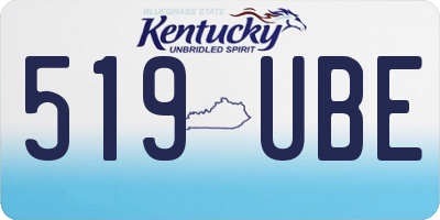 KY license plate 519UBE