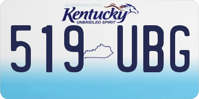 KY license plate 519UBG