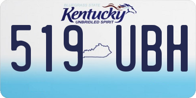 KY license plate 519UBH