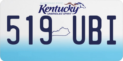 KY license plate 519UBI
