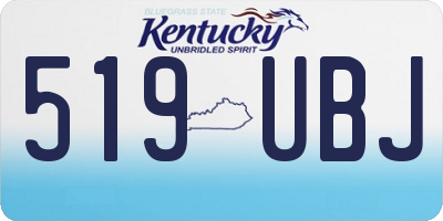 KY license plate 519UBJ