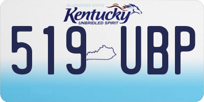 KY license plate 519UBP