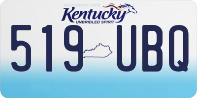 KY license plate 519UBQ