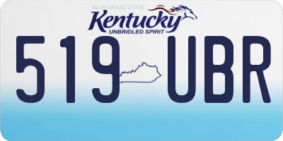 KY license plate 519UBR
