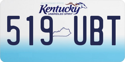 KY license plate 519UBT