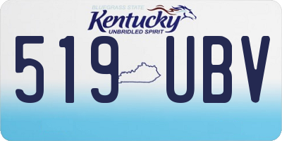 KY license plate 519UBV