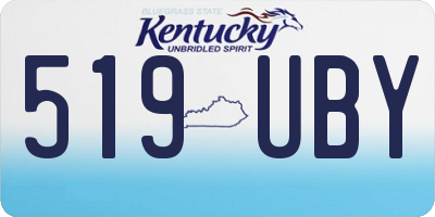 KY license plate 519UBY