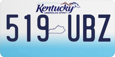KY license plate 519UBZ