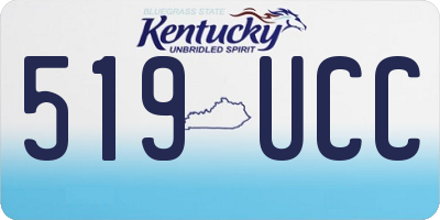 KY license plate 519UCC