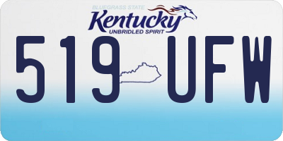 KY license plate 519UFW