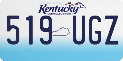 KY license plate 519UGZ