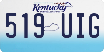 KY license plate 519UIG