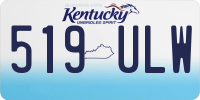 KY license plate 519ULW