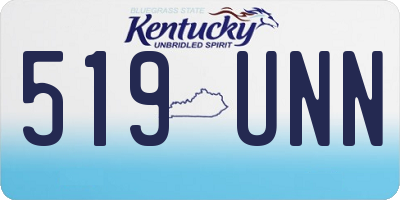 KY license plate 519UNN