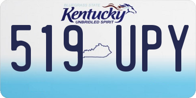 KY license plate 519UPY