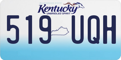 KY license plate 519UQH