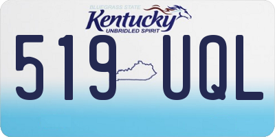 KY license plate 519UQL