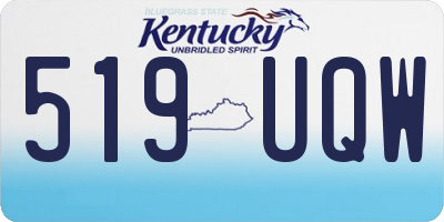 KY license plate 519UQW