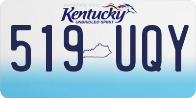 KY license plate 519UQY