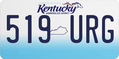 KY license plate 519URG