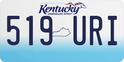 KY license plate 519URI