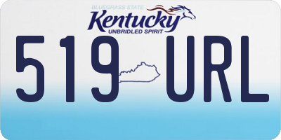 KY license plate 519URL