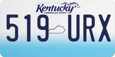 KY license plate 519URX