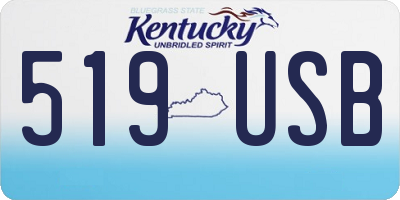 KY license plate 519USB