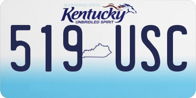 KY license plate 519USC