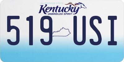 KY license plate 519USI