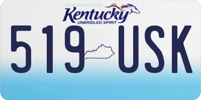 KY license plate 519USK
