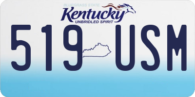 KY license plate 519USM