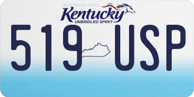 KY license plate 519USP