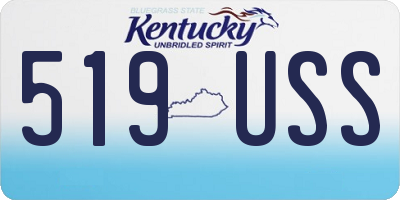 KY license plate 519USS