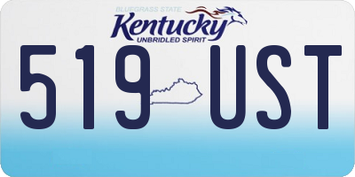 KY license plate 519UST