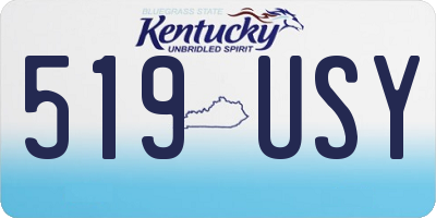 KY license plate 519USY