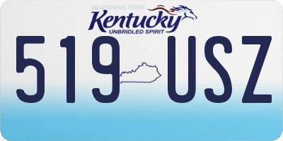 KY license plate 519USZ