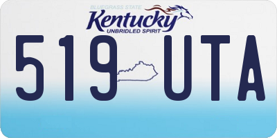 KY license plate 519UTA