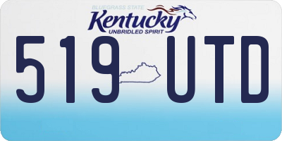 KY license plate 519UTD